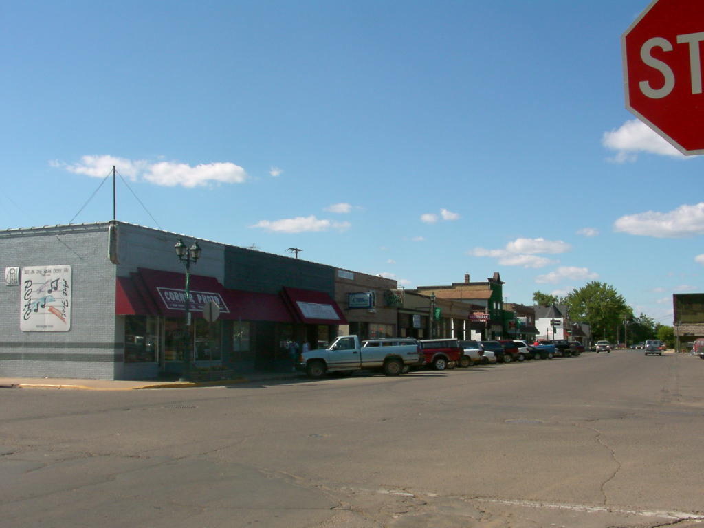 Pine City, MN: The Main Street in Pine City, MN.