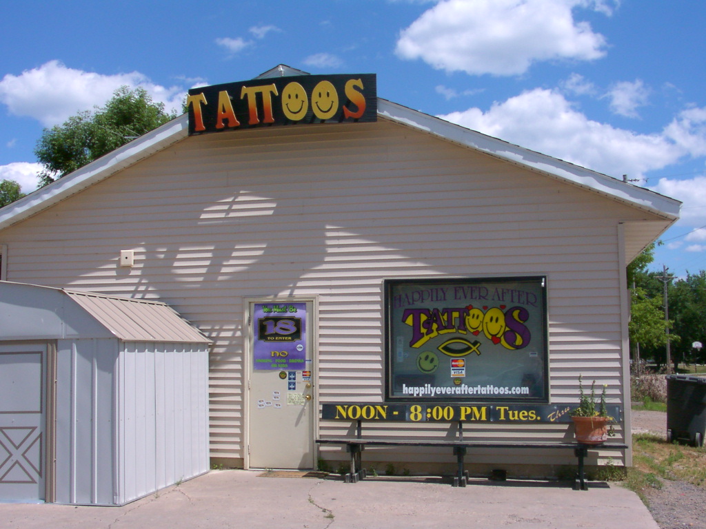 Harris, MN A view of Happily Ever After Tattoos in Harris from I-35 ...