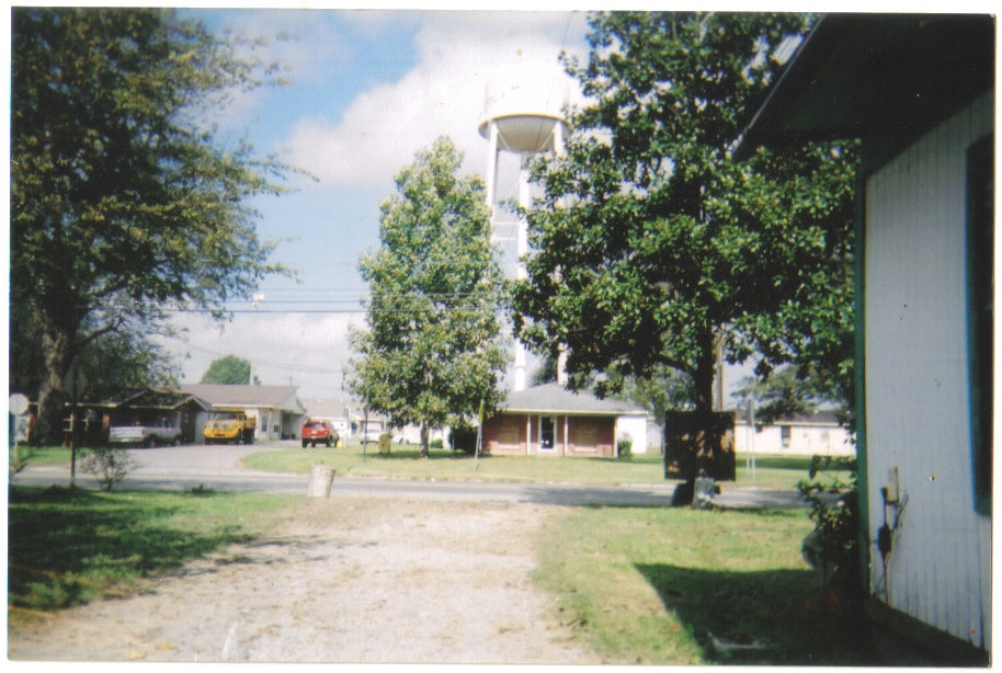 Arcola, MS: Picture of Arcola community buildling, the Library, city clerk vehicle and the Library