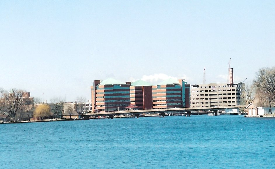 Neenah, WI Downtown Neenah from Riverside Park photo, picture, image