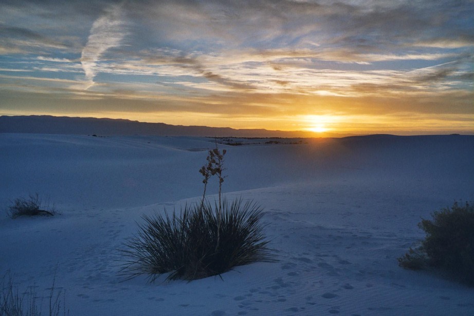 Alamogordo, NM: sunset: White Sands
