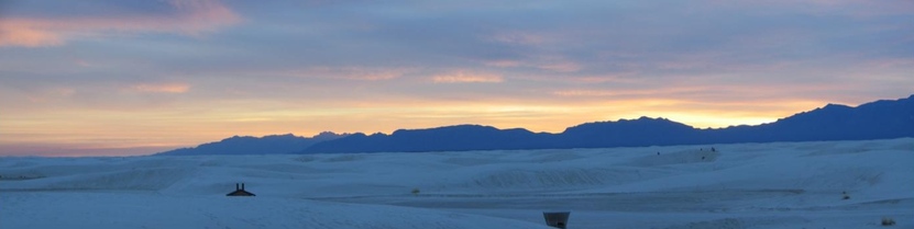 Alamogordo, NM: sunset: White Sands