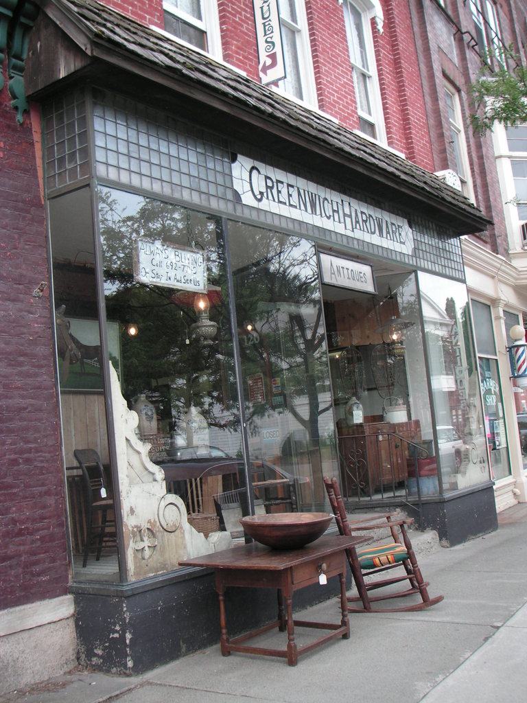 Greenwich, NY: An antique store in the center of town center of Greenwich NY