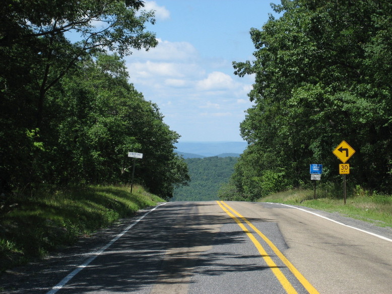 Lock Haven, PA: Driving over White Deer Mountain near Lock Haven, PA
