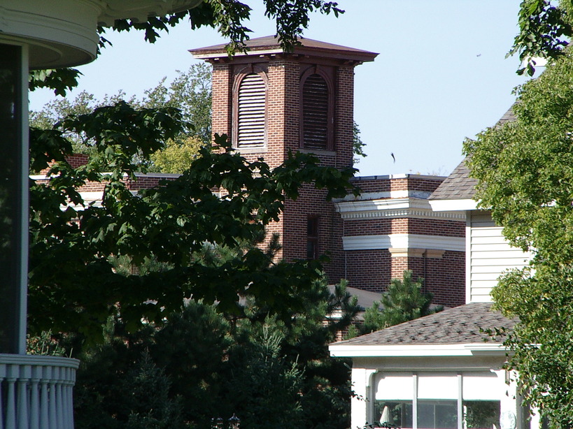 Litchfield, MN: Tower of St. Philip's looking Southwest