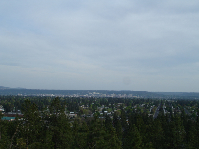Spokane, WA: Photo of west area of Spokane, taken from Five Mile area. Photo includes downtown Spokane and west part of South Hill. This is only one small part of the city of Spokane