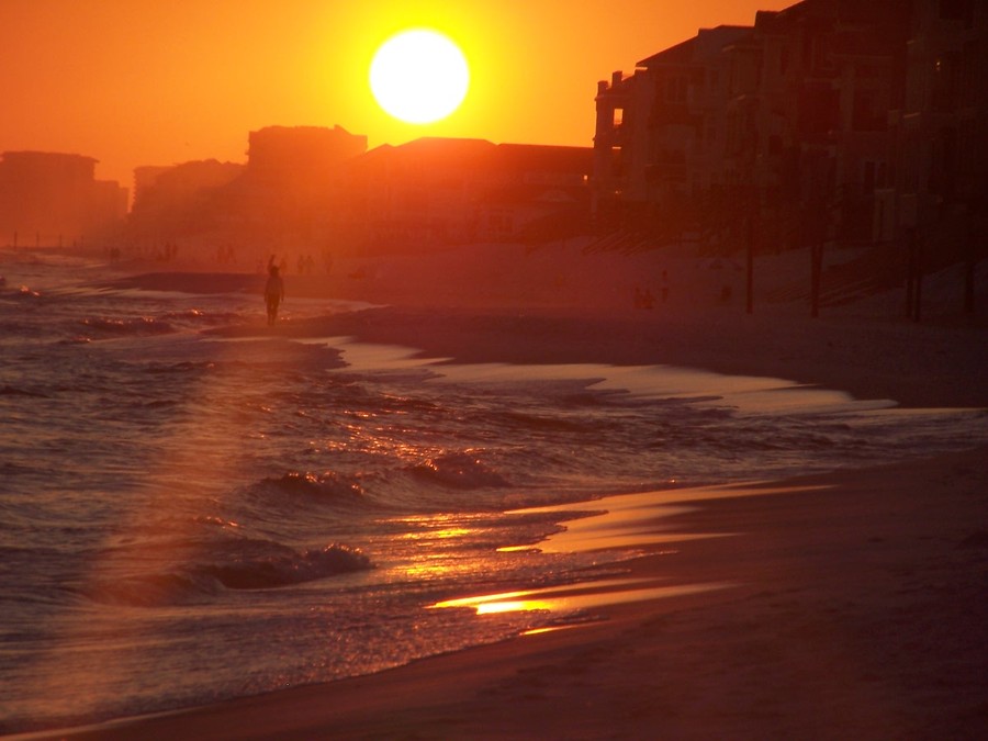 Destin, FL: The Blazing Sun at Sunset