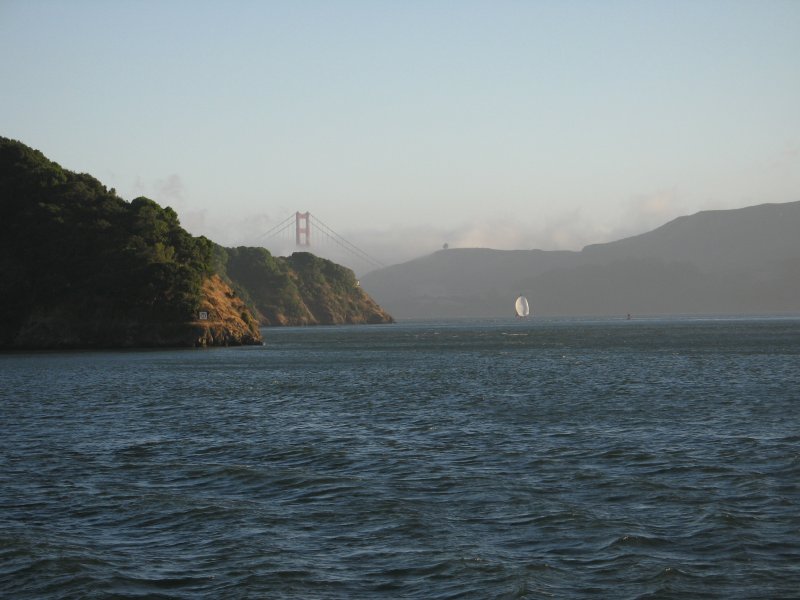 San Francisco, CA: Golden Gate Bridge in the fog