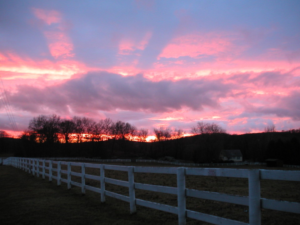 Brewster, NY: Sunset from Rt. 312 near Tilly Foster Farm