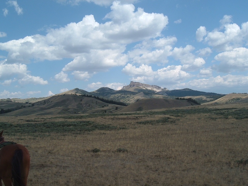 Dubois, WY: A view of Castle Rock from what we at the Lazy L&B call the 360 view