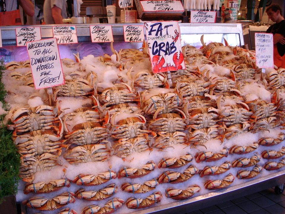 Seattle, WA: Crabs for sale, Pike Public Market, Seattle, Washington