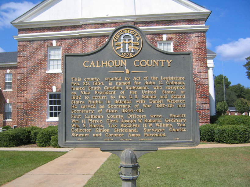 Morgan, GA: Historical Marker, Calhoun County Courthouse