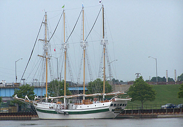 Bay City, MI: Tall Ship docked on the west side of the river in Bay City during the Tall Ships Celebration 2006
