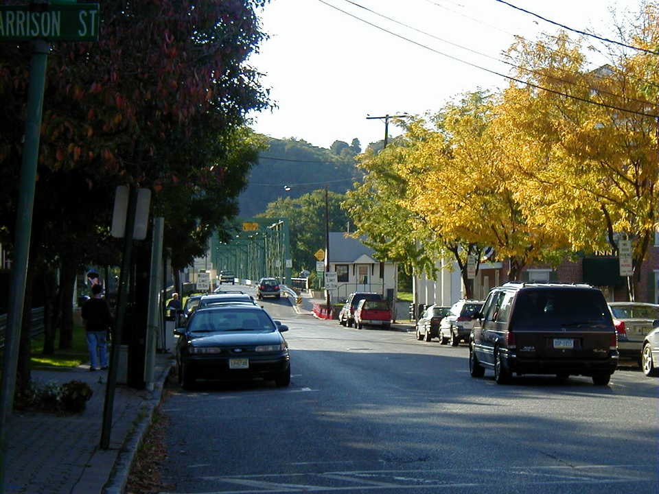 Frenchtown, NJ: Bridge Street, Frenchtown NJ Autumn. A quiet little town on the Delaware River