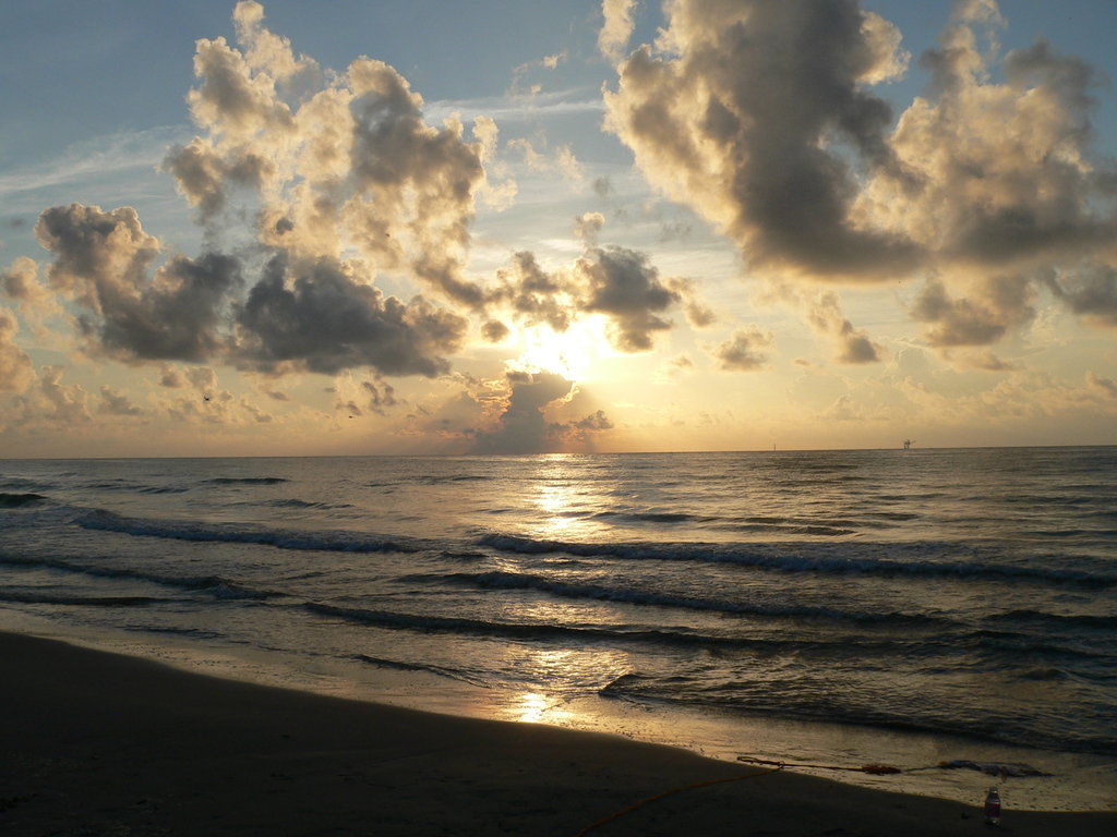 Corpus Christi, TX: Sunrise on the beach