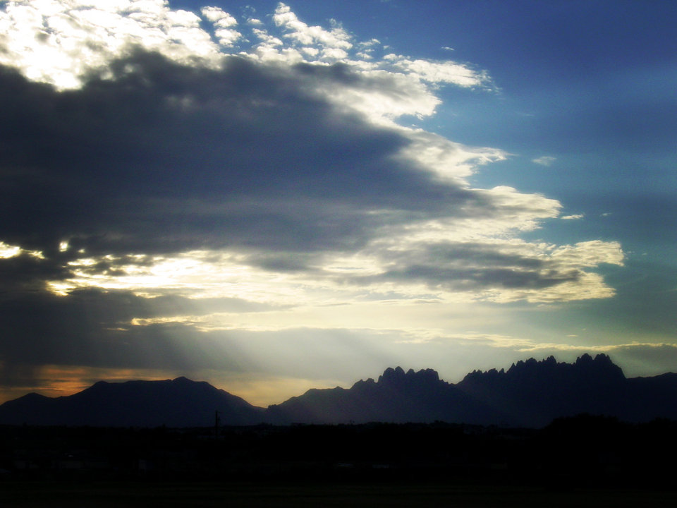 Las Cruces, NM: Morning light over the Organ Mountains in Las Cruces, NM