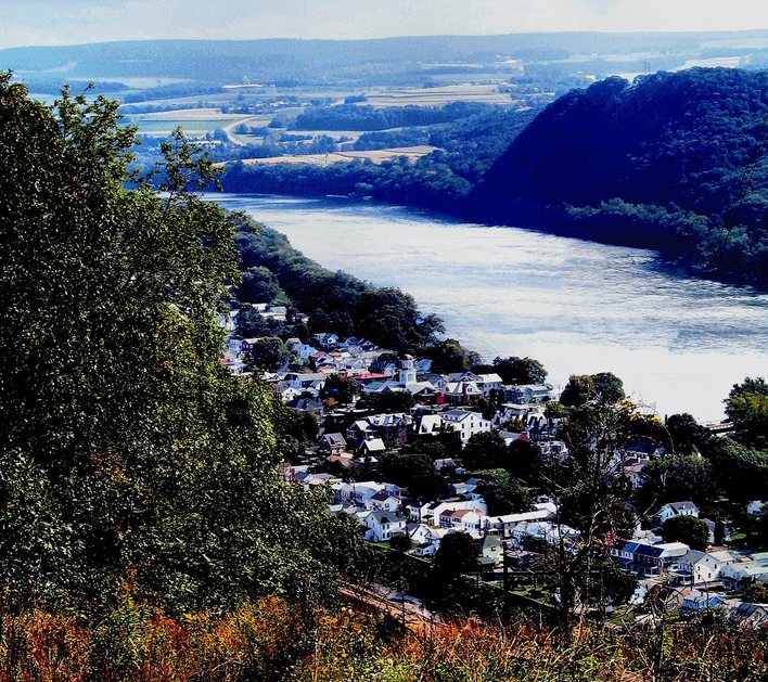 Danville, PA: View of Danville and Susquehana River Valley