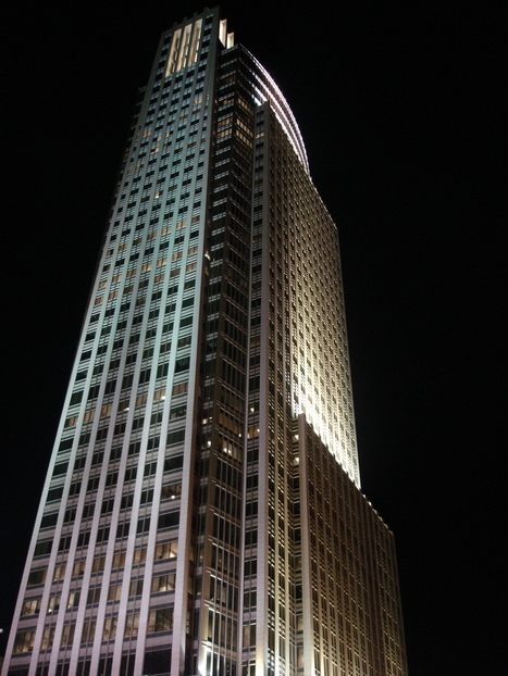 Omaha, NE: 1st National Bank Tower at Midnight
