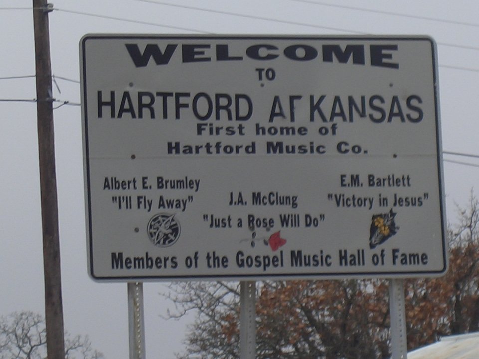 Hartford, AR: Welcome sign Hartford