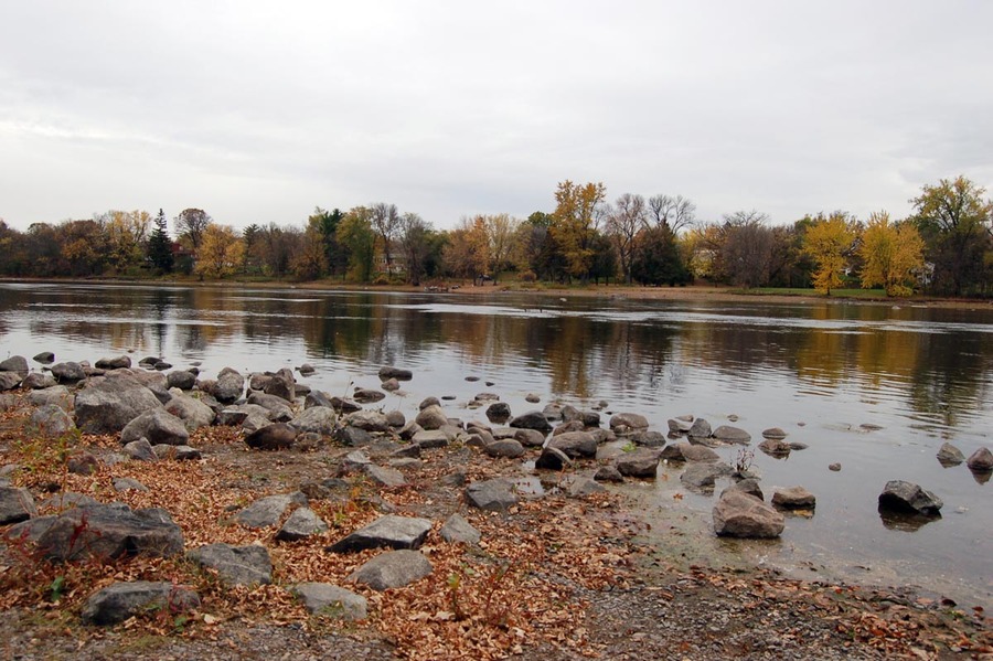 Sauk Rapids, MN: View of the Mississippi River From Lions Park