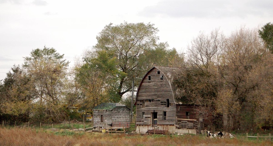 Sauk Rapids, MN: Old Barn in Industrial Park