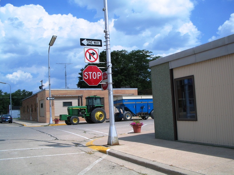 Buffalo Center, IA: Sometimes, customers come to town in whatever vehicle is handy!