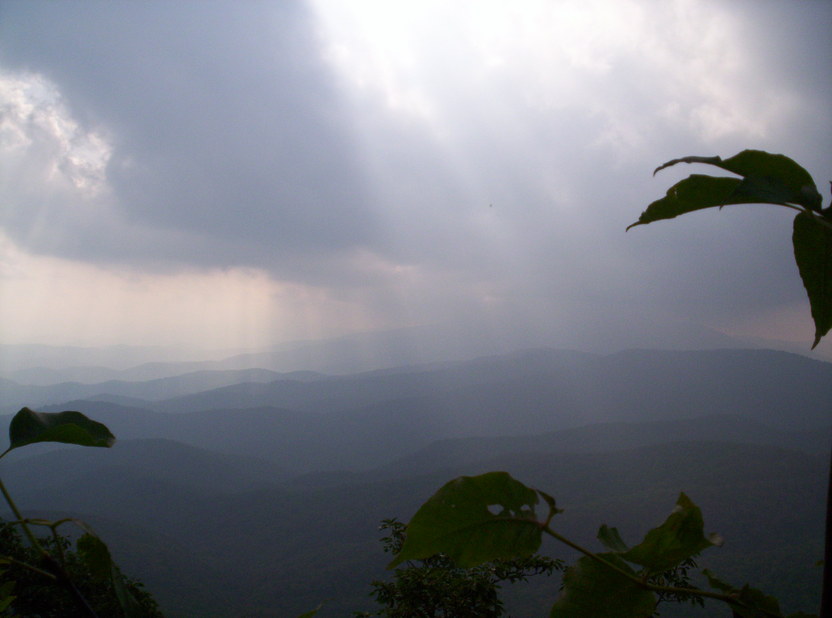 Blowing Rock, NC: Storm over Grandfather Mountain