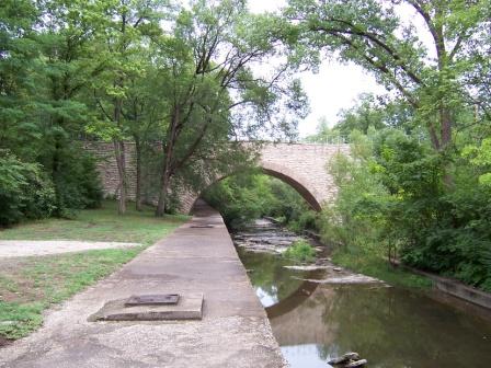Quincy, IL: old stone bridge in south park quincy