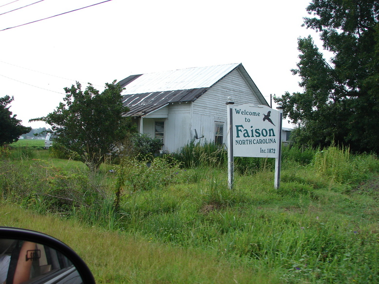 Faison, NC: Now Entering Faison, NC