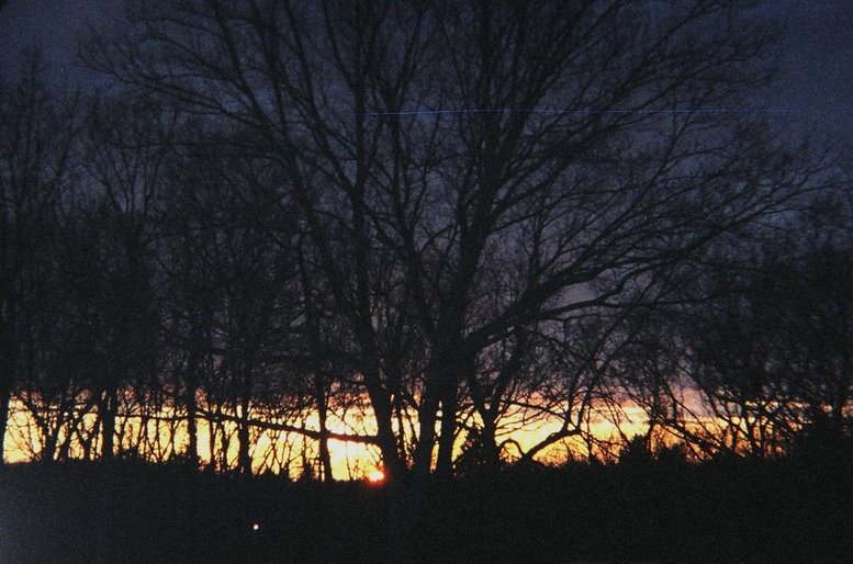 Vernon, CT: Sunset behind my apartment in early 2006