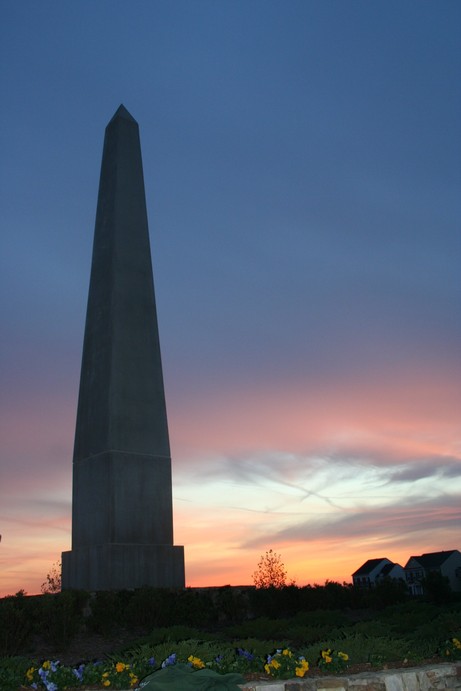 Charles Town, WV: Charles Washington Monument at Sunset