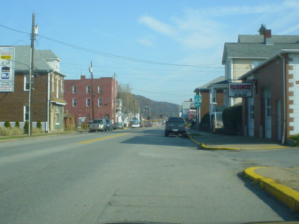 New Eagle, PA: Route 88/837 (Main St.) looking south