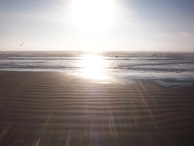 Moclips, WA: Sky, Water, Sand coming together - at Moclips, WA