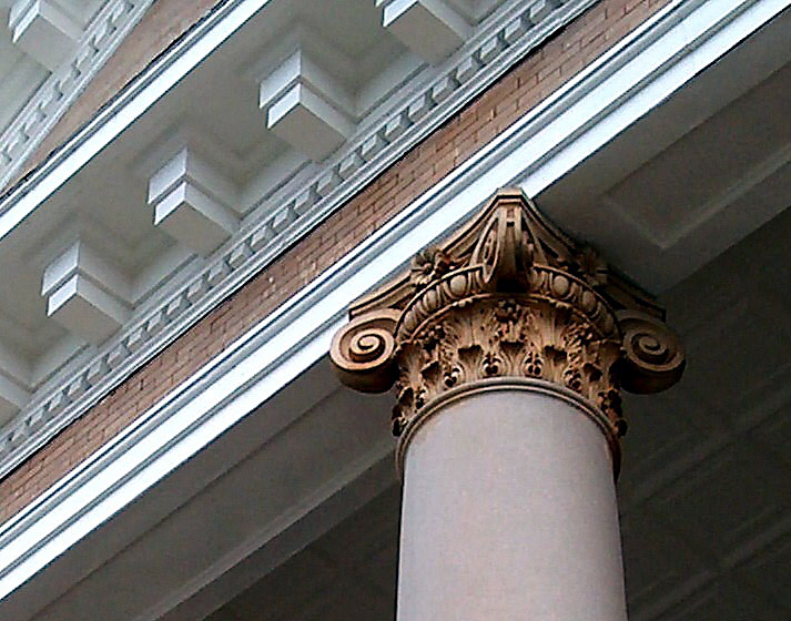 Monticello, GA: Jasper Co Courthouse Detail in Monticello