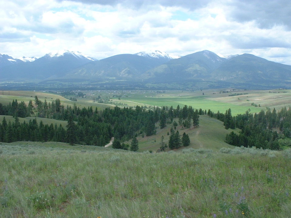 Florence, MT: Photo taken 6 miles East of Florence (center, center left) with Bitterroot Mtns in background.