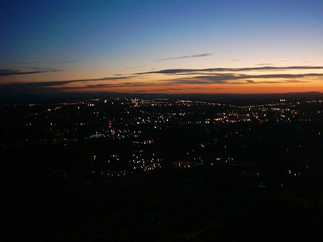 Boise, ID: North Boise at Dusk. View from Table Rock.