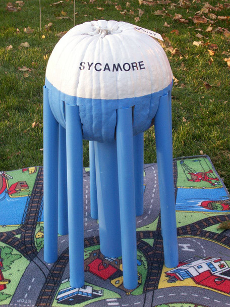 Sycamore, IL: Watertower made out of a Pumpkin. Sycamore Pumpkinfest 2006