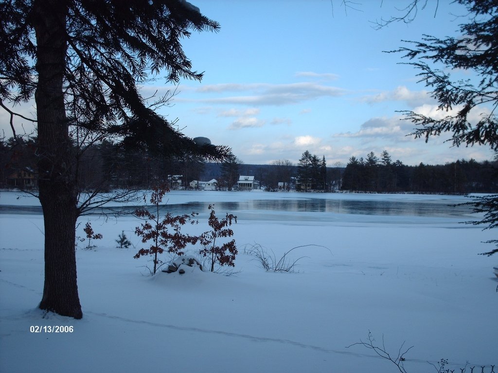 Webster, MA: the lake last winter