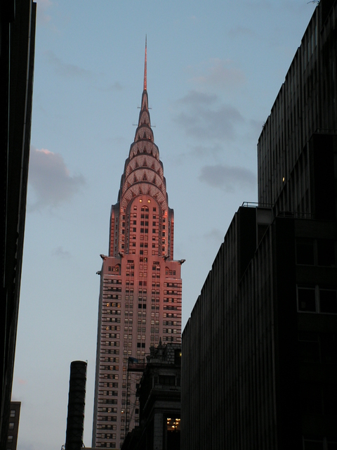 New York, NY: Chrysler Building at dusk