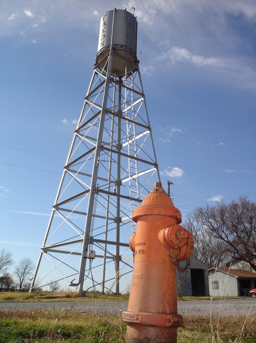 Faxon, OK: Old water tower