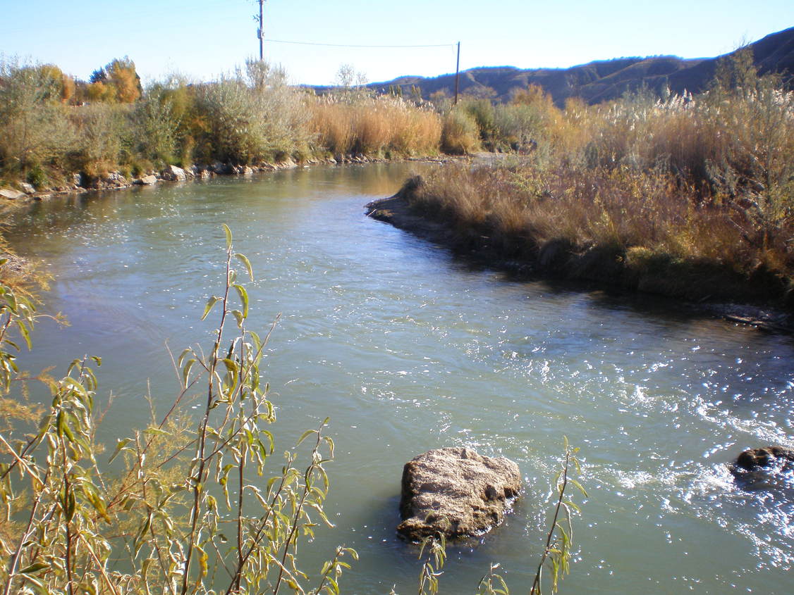 Duchesne, UT: a creek near the Duchesne, down town area.