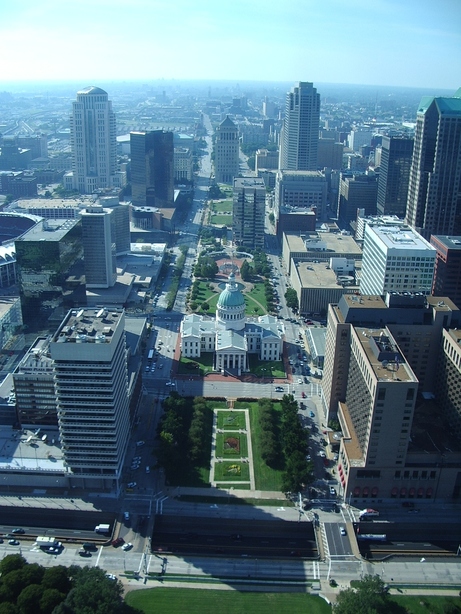 St. Louis, MO: Bird's Eye of Market Street