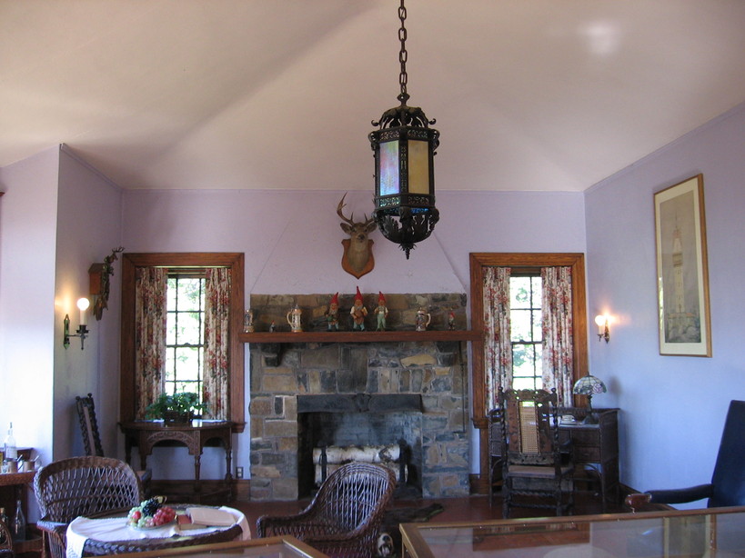Simsbury, CT: Living perspective - the living room of the Hublein family.