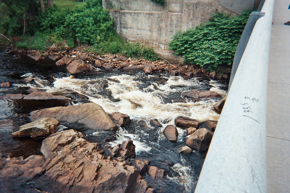 Harrisville, NY: Bridge over Oswegatchie just off of Main St. Harrisville