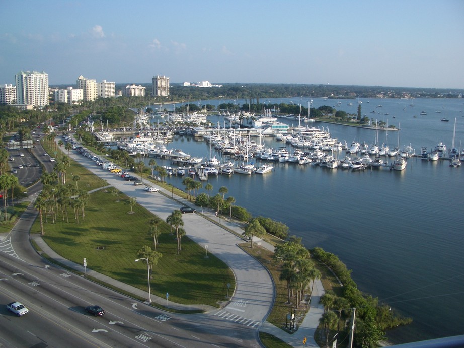 Sarasota, FL: The bay from a terrace