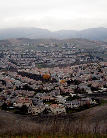 Danville, CA: Looking down from one of the many hills of Danville