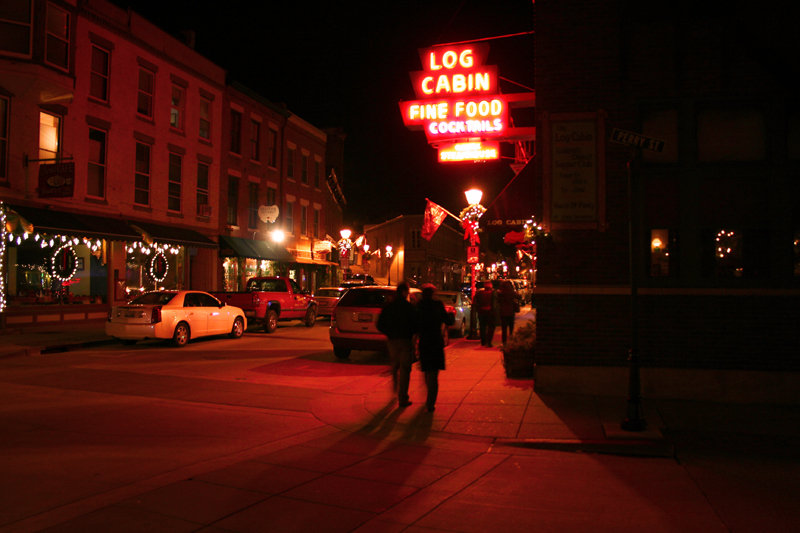 Galena, IL Downtown Galena at Night photo, picture, image (Illinois