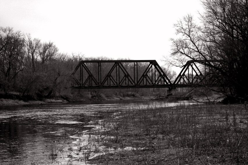 Clarksville, IA: Railroad Bridge Over Shell Rock River Clarksville IA