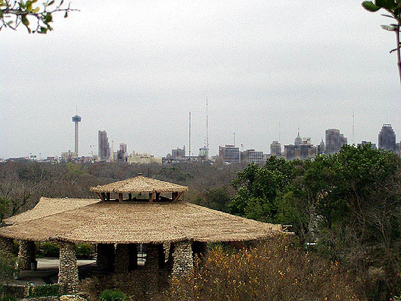 San Antonio, TX: SA Skyline from the Japanese Sunken Garden