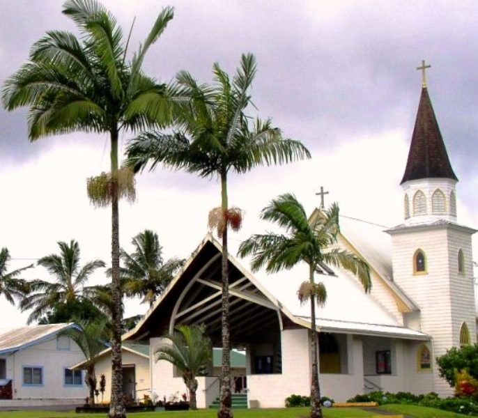 Nanawale Estates, HI: SACRED HEART CATHOLIC CHURCH PAHOA TOWN